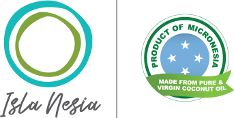 Isla Nesia and product of Micronesia logos